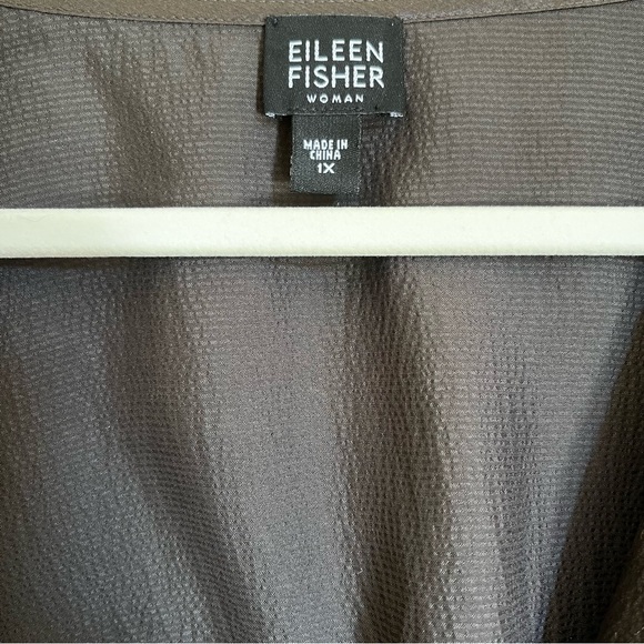 Eileen Fisher Silk Jacket in Peat Brown, Size 1X - Picture 6 of 9